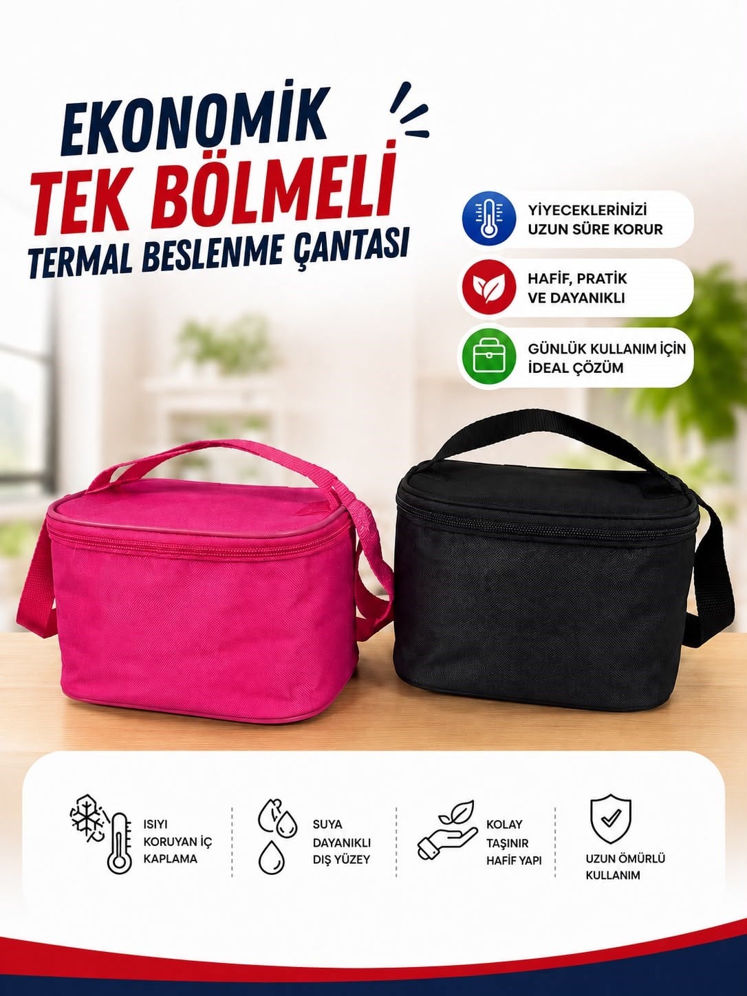 RBS EKONOMİK TEK BÖLMELİ TERMAL BESLENME ÇANTASI 
