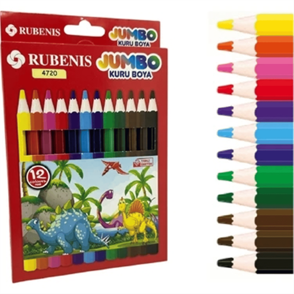 RUBENİS 4720 JUMBO KURU BOYA12 Lİ 
