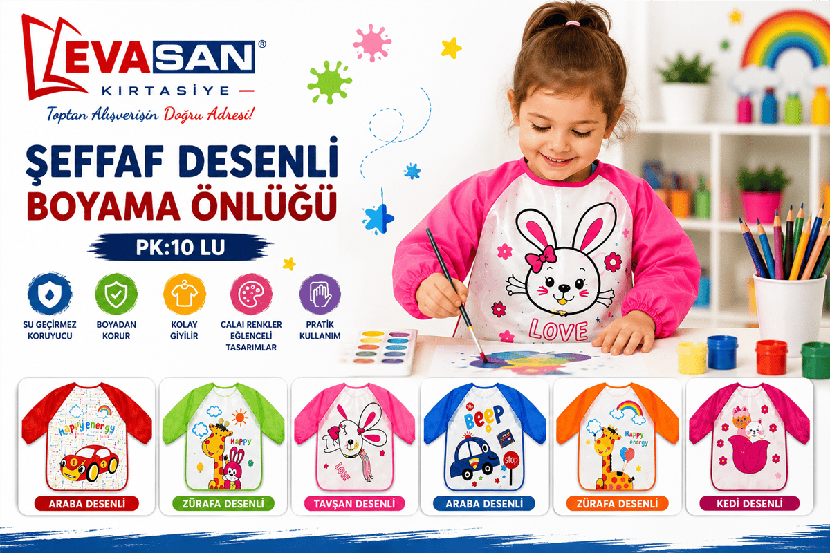 ŞEFFAF DESENLİ BOYAMA ÖNLÜĞÜ PK:10 LU