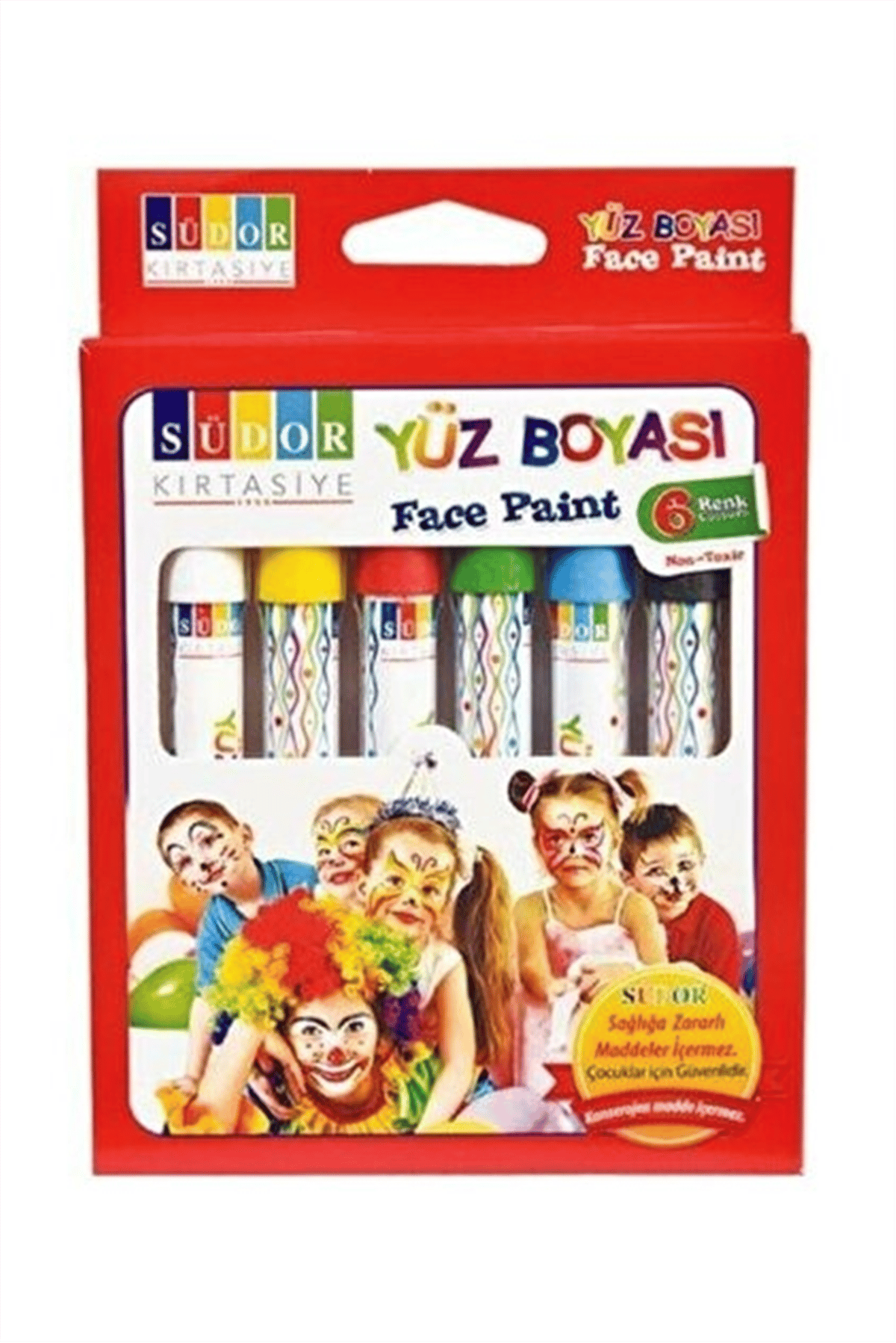 SÜDOR YÜZ BOYASI 6 LI
