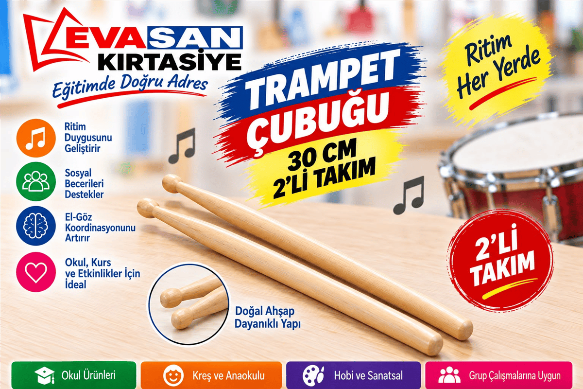 TRAMPET ÇUBUĞI 30 CM 2 Lİ TAKIM