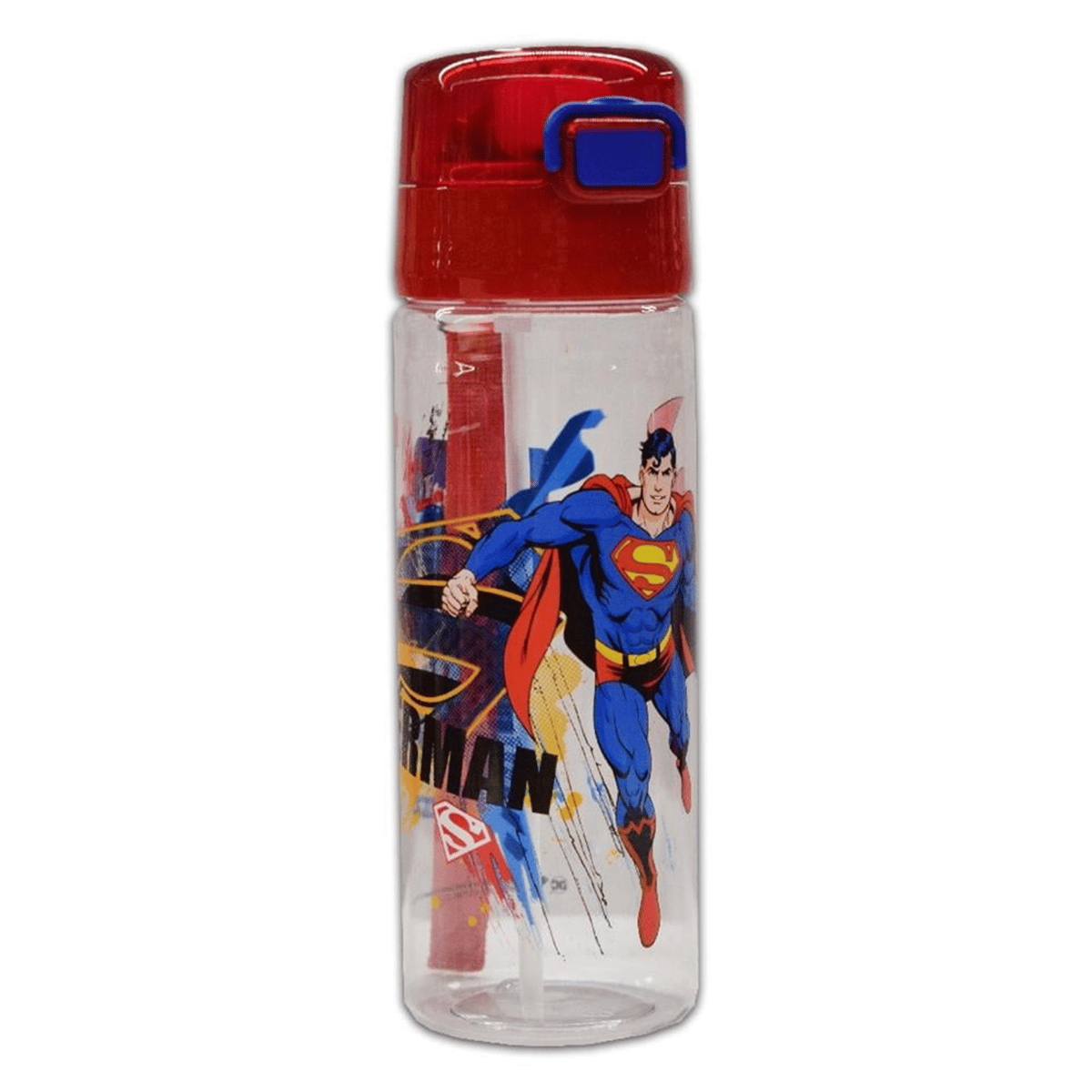 TUFFEX-705-51 SUPERMAN SOLO PİPETLİ 500 ML. MATARA *24