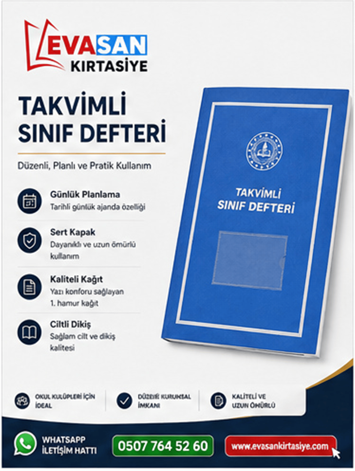 ULŞ U53-006 SINIF DEFTERİ 1-2-3-4.SINIF TAKVİMLİ