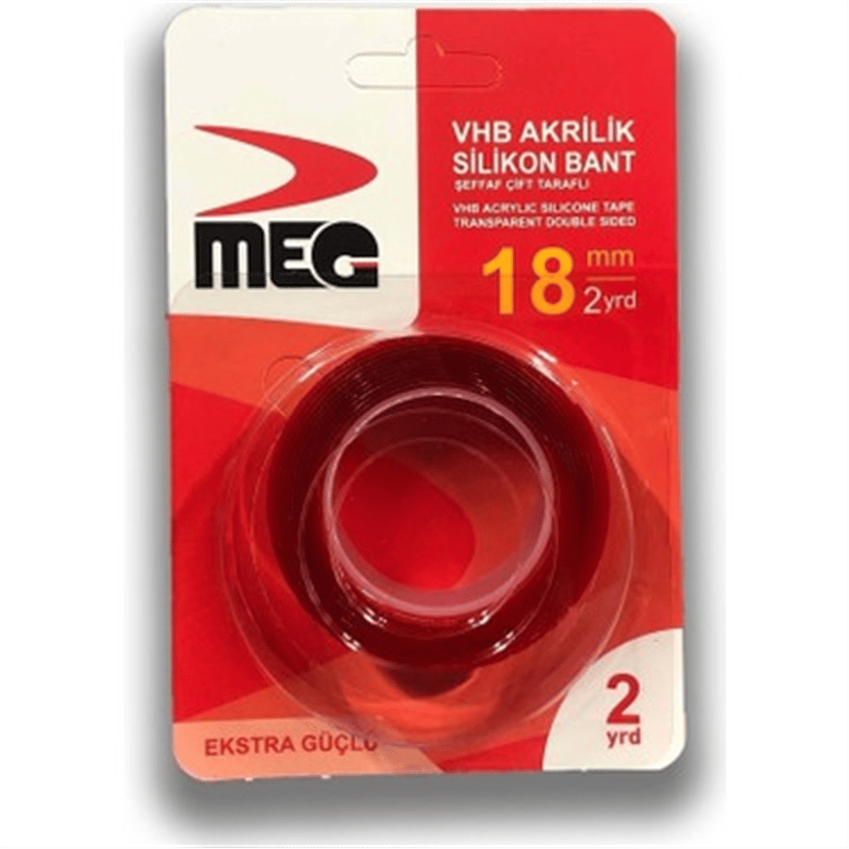 VHB SİLİKON BANT ÇİFT TARFLI 18 MM. *60