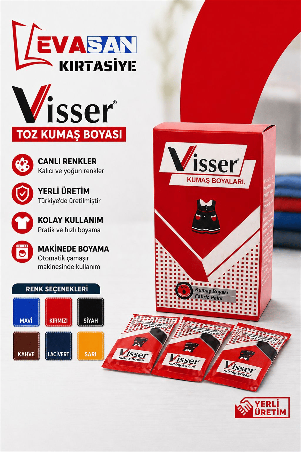 VİSSER 50 ML LİKİT GIDA BOYASI PK: 6 LI