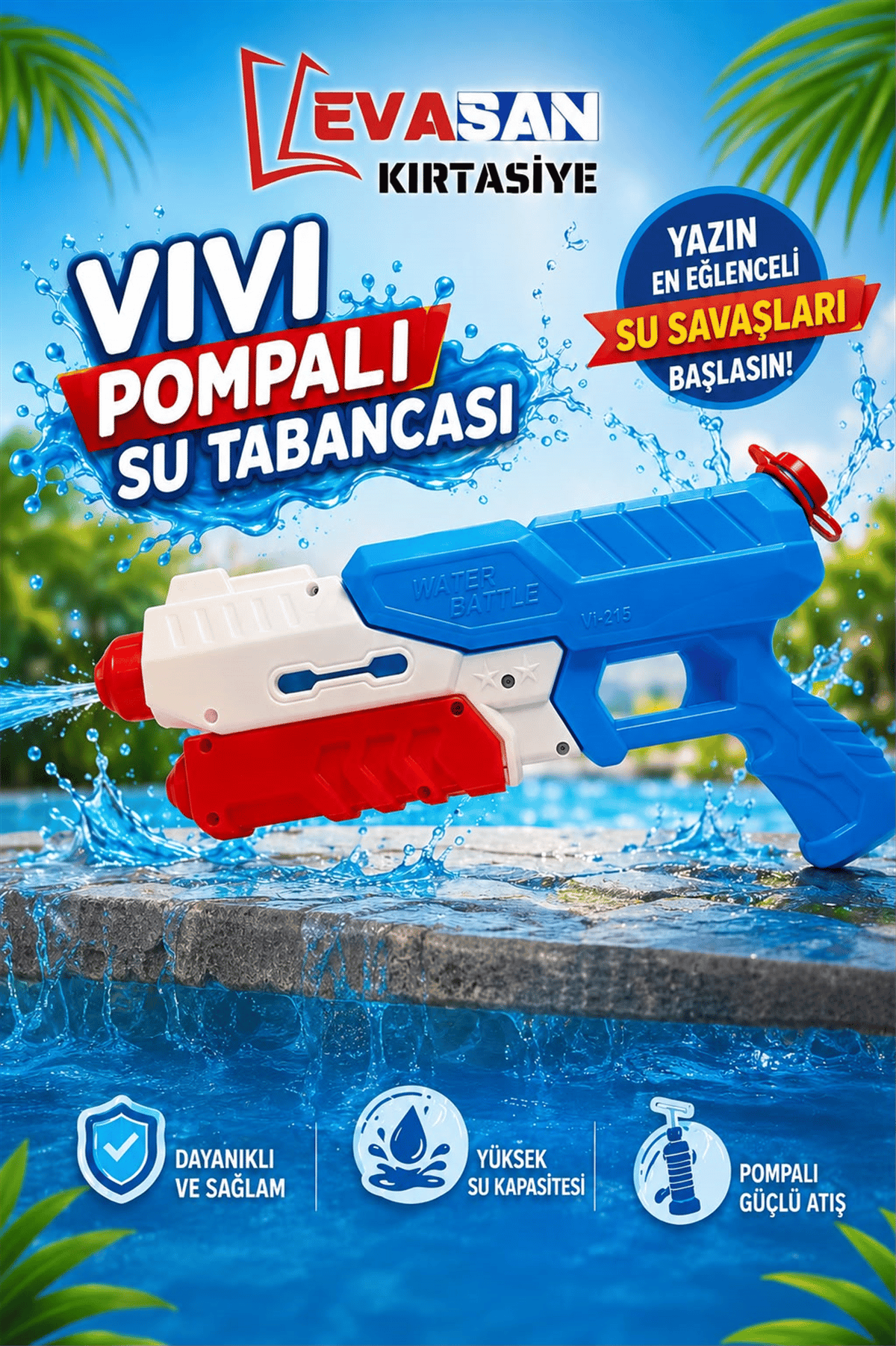VİVİ POMPALI SU TABANCASI 17X32 CM 