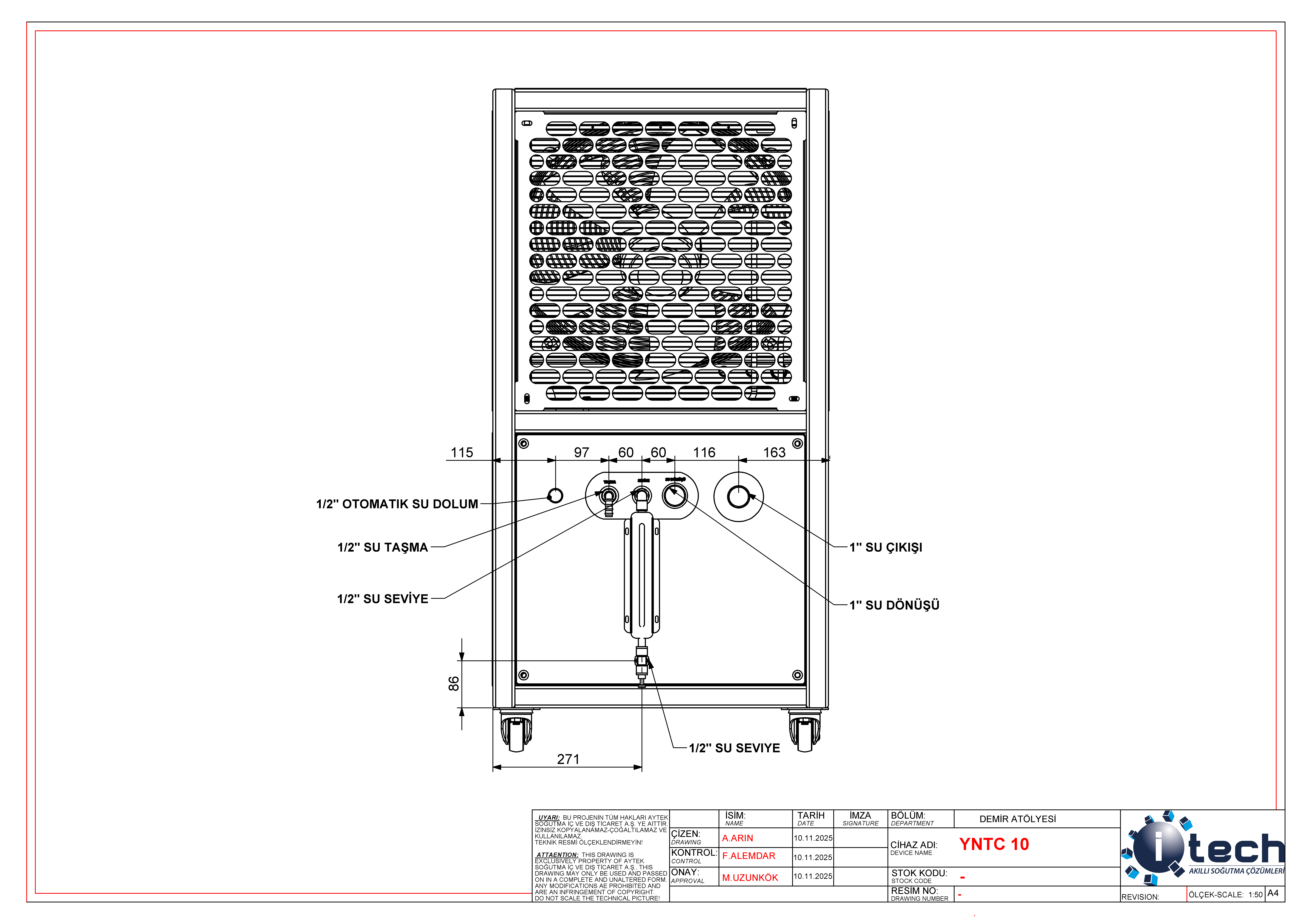 YNTC10 HAVA SOĞUTMALI CHILLER 11.6 kW