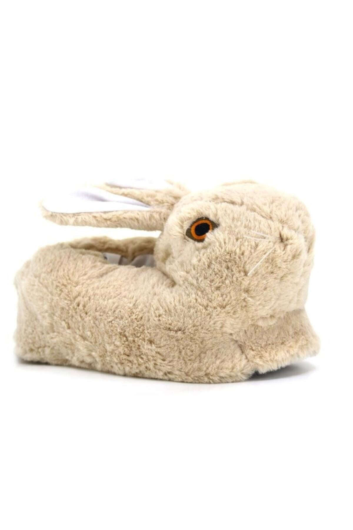 Tavşan Figürlü Peluş Panduf Ev Pandufu Unisex
