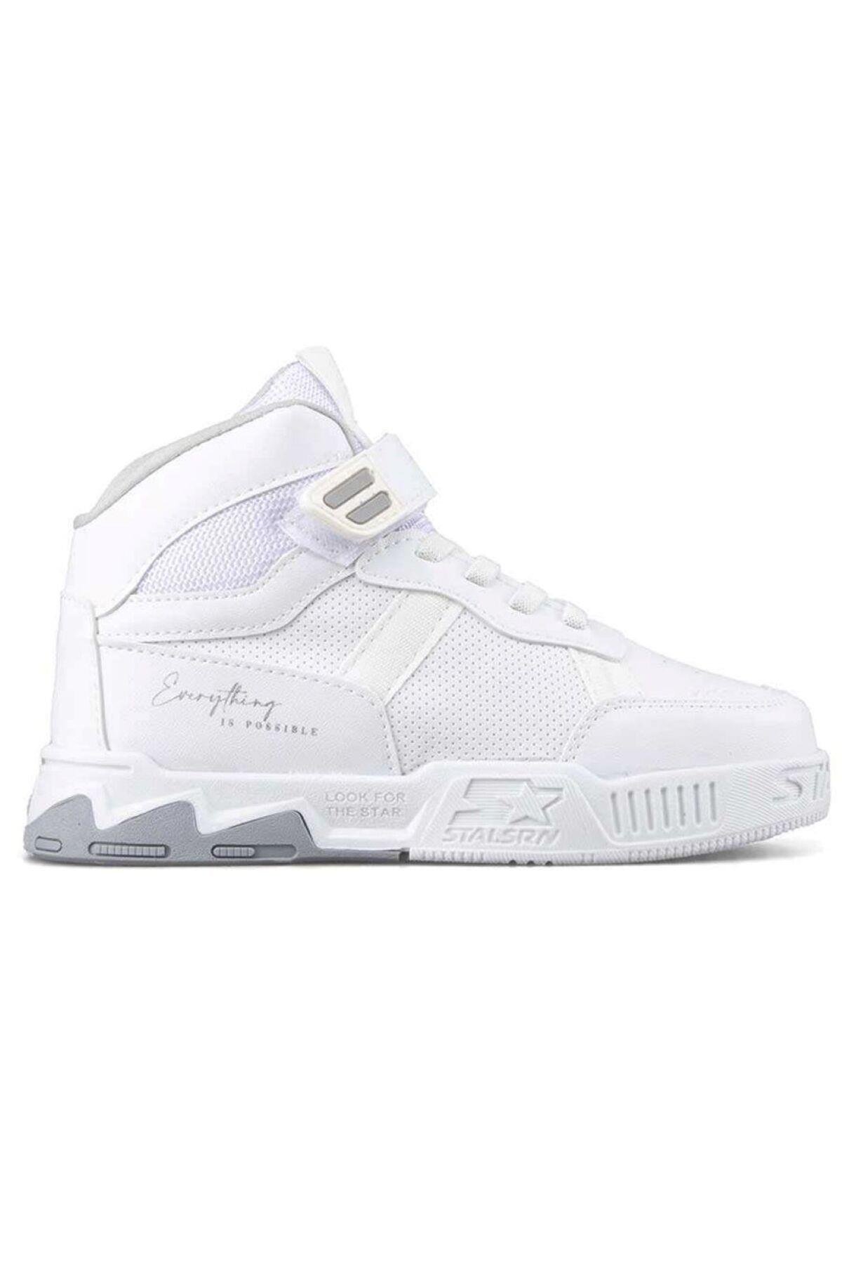 Unisex Çocuk Sneaker Basketbol Hafif Comfort Anatomik Taban Lastikli Cırtlı  Spor Ayakkabı