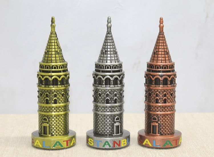 13 cm Metal Galata Kulesi