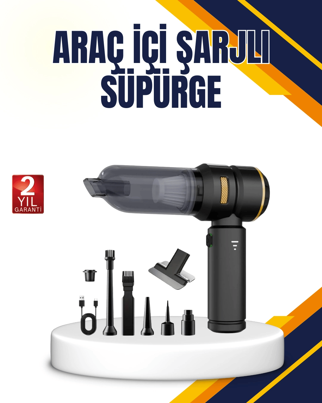 15000 PA Emiş Gücü ve Hava Üfleme Özellikli Şarjlı Süpürge
