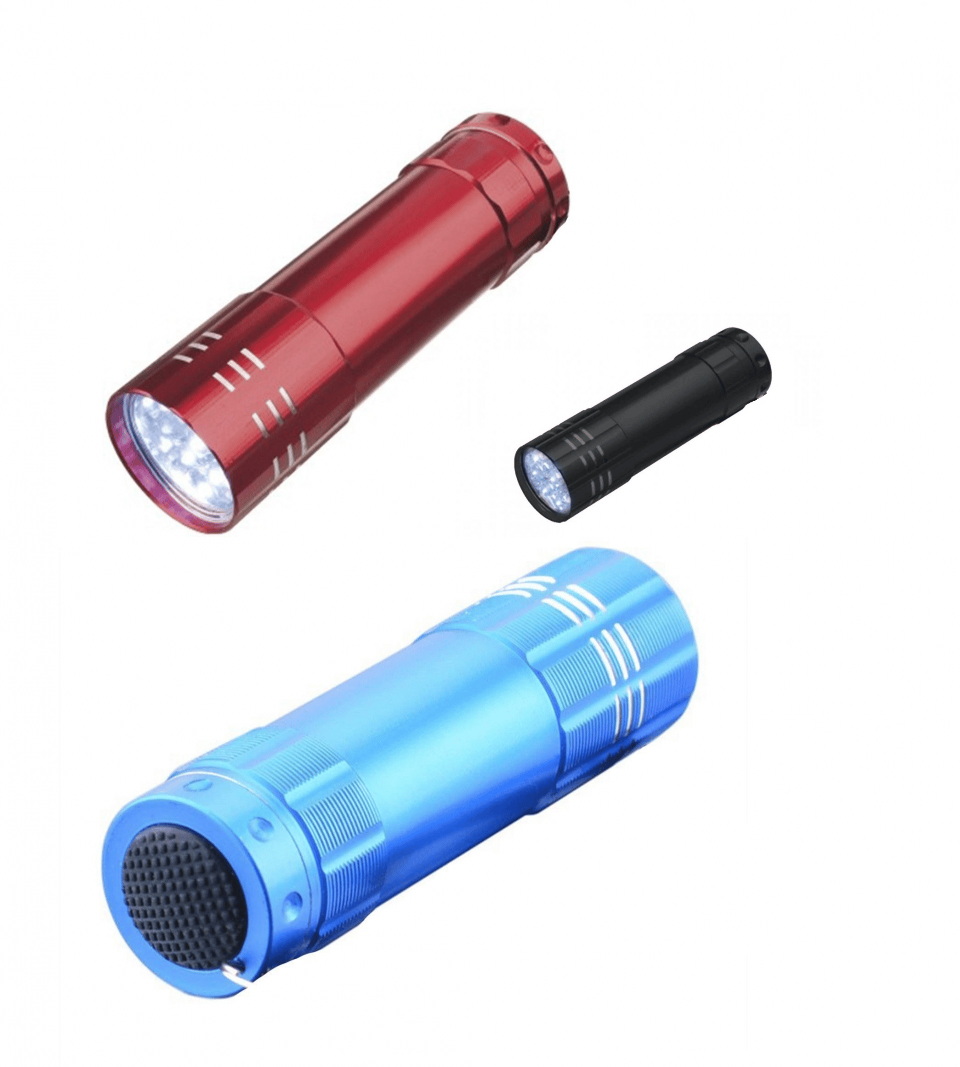 3 Adet 9 Ledli Metal Mini El Fener