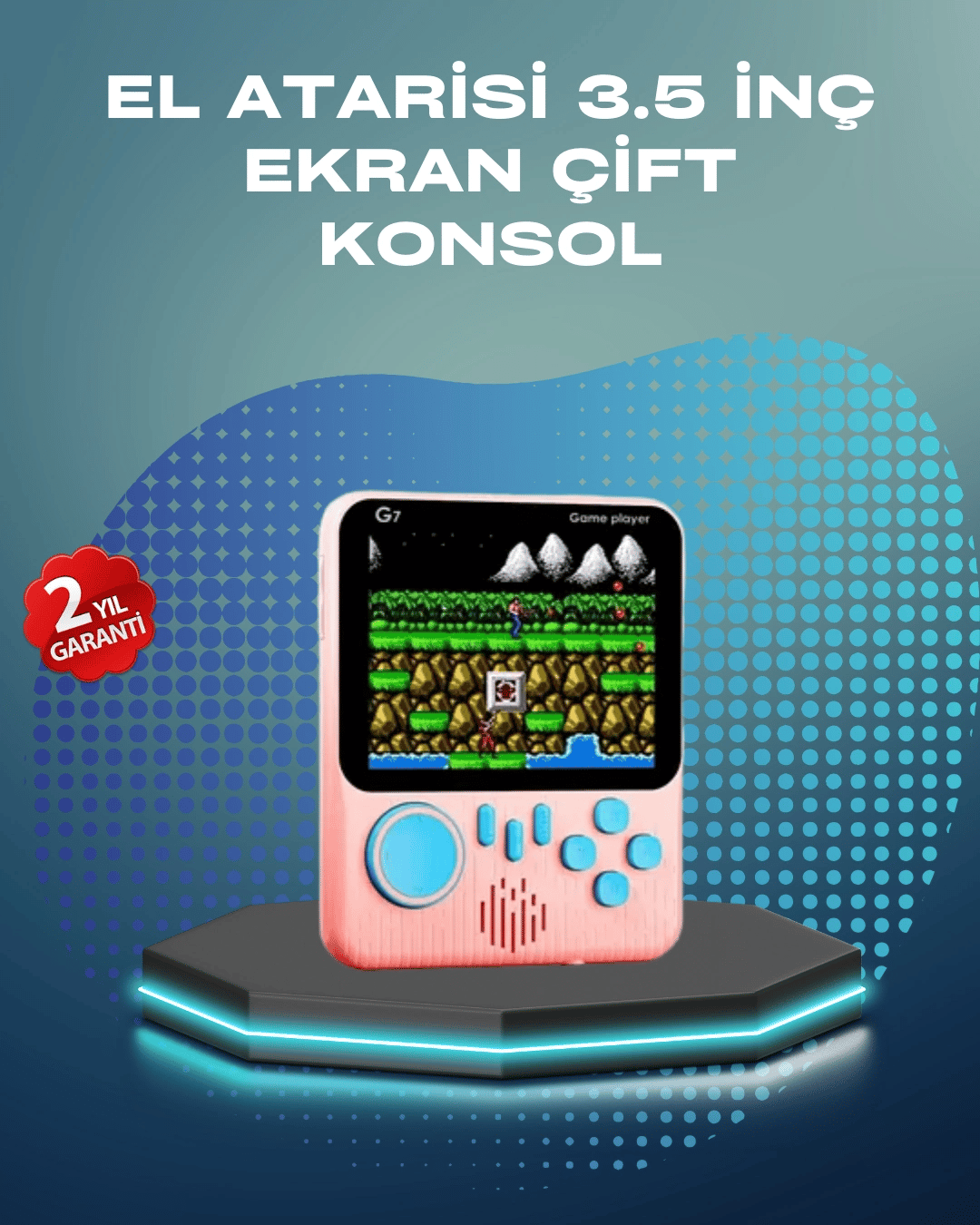 3.5 İnç LCD Ekranlı 666 Oyunlu Taşınabilir Retro Oyun Konsolu