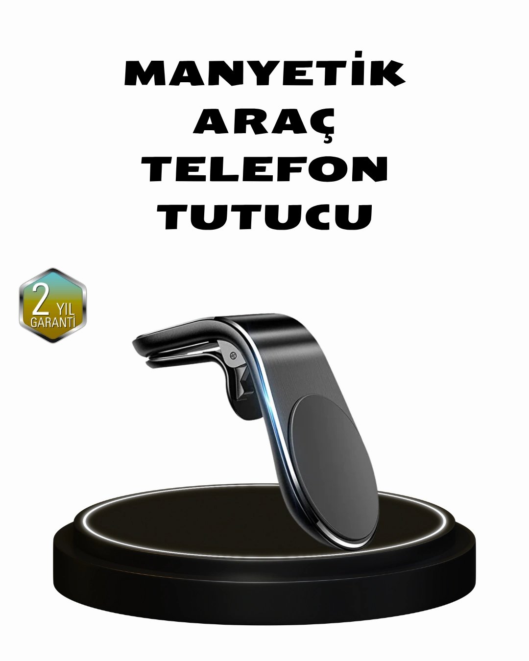 360° Dönebilen Manyetik Araç Telefon Tutucu Sarsıntısız ve Şık Tasarımlı