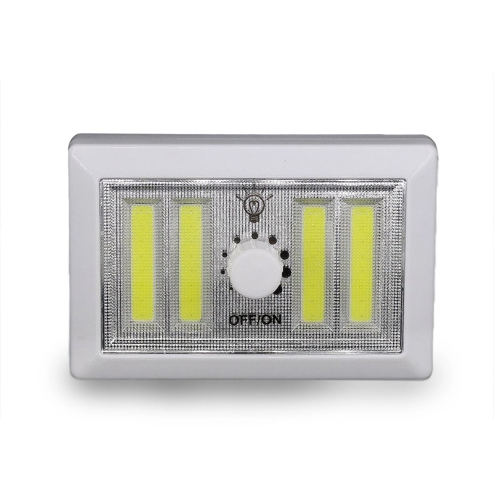 4 Ledli Pilli Led Lamba Güç Ayarlı Led Portatif Lamba Led Işık - Mıknatıslı Yapışkanlı