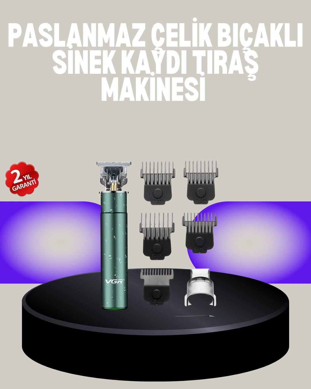4 Limit Taraklı IPX5 Su Geçirmez Saç Kesme Makinesi