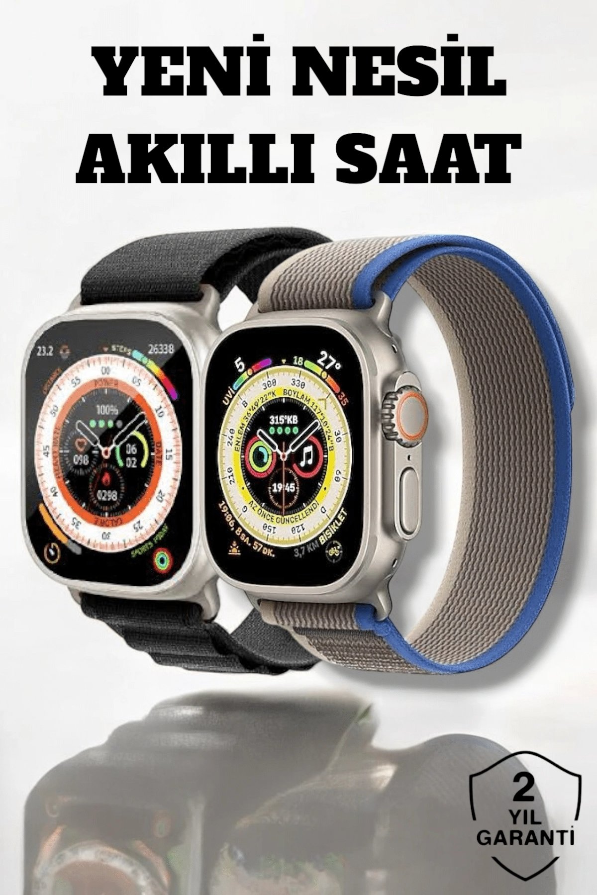 49MM Ekranlı, Kan Basıncı ve Adımsayar Özellikli Bluetooth Akıllı Saat