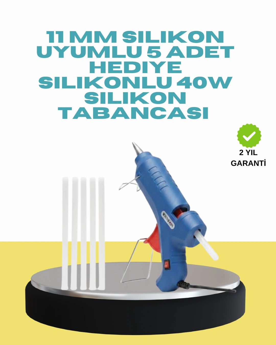 5 Silikon Hediyeli 40W Silikon Tabancası Ev ve Hobi Kullanımı