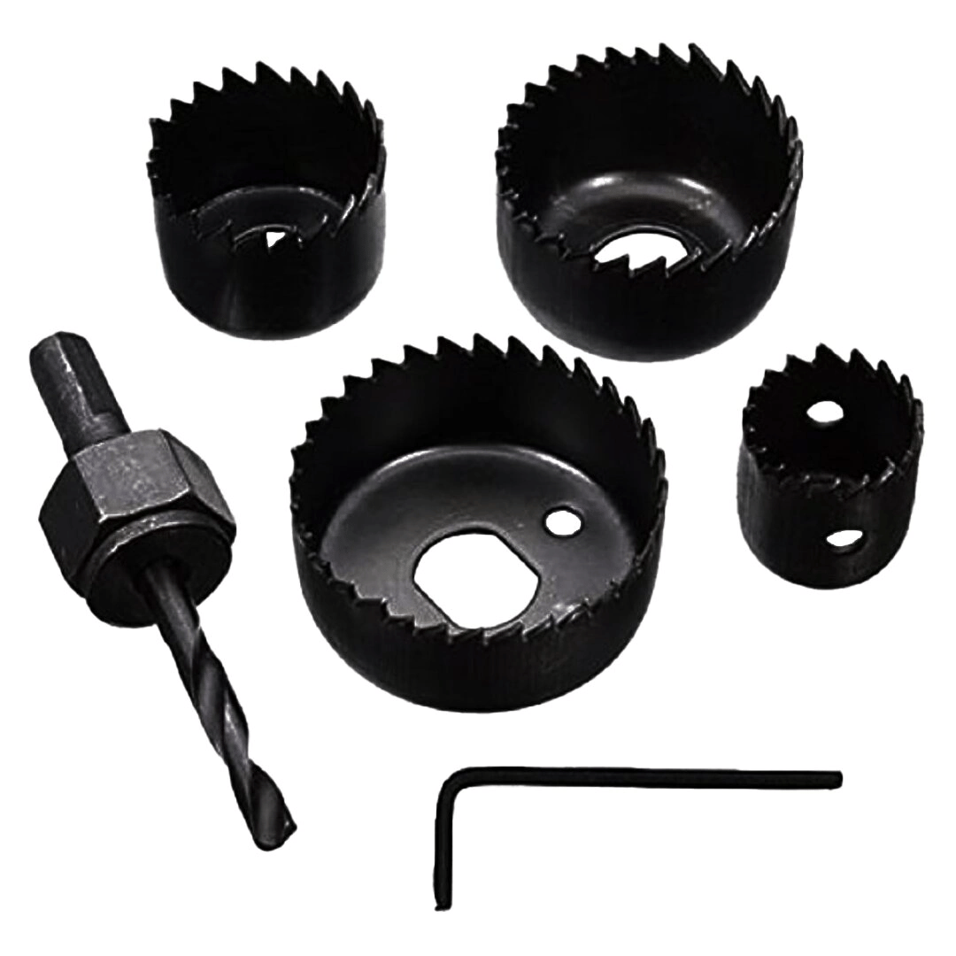 6 PARÇA BUAT AÇMA PANÇ SETİ 32-38-44-54MM & 3/8 HEX ANAHTAR METAL AHŞAP PLASTİK DELİK AÇMA