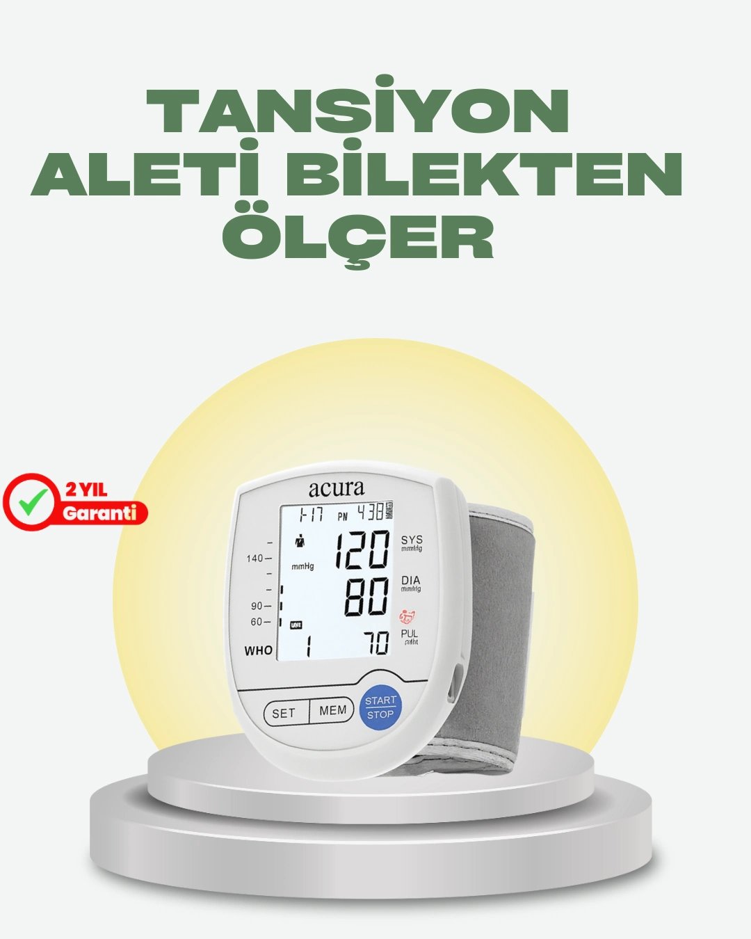 Akıllı Bilek Tansiyon Aleti Hem Şarjlı Hem Pilli Kolay Ölçüm