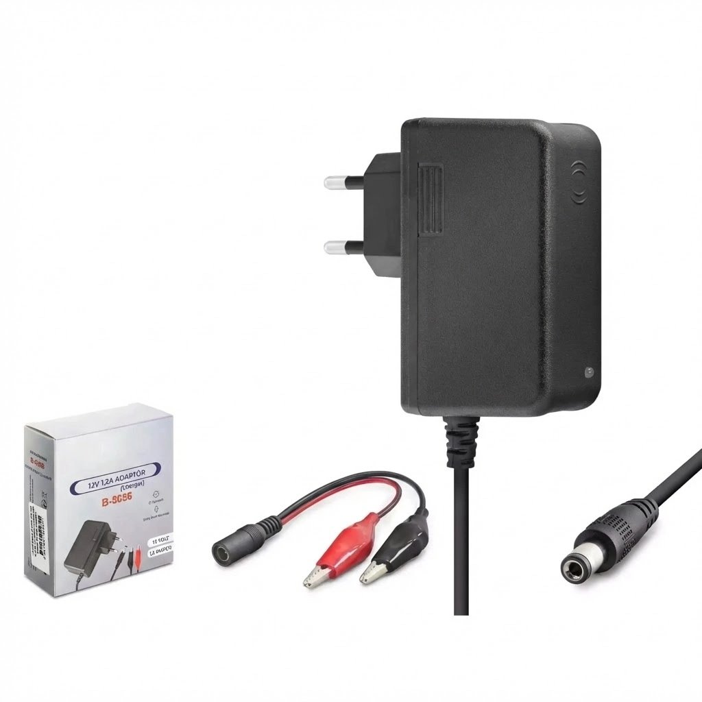 Akü Şarj Cihazı 12V 2.5A 30W Krokodil Uç Akü Şarj Adaptörü