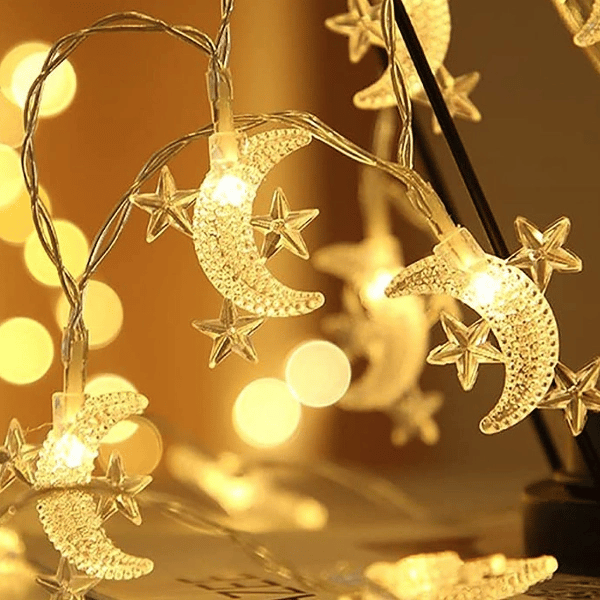Ay Yıldız Tasarımlı 20 LED USB Aydınlatma