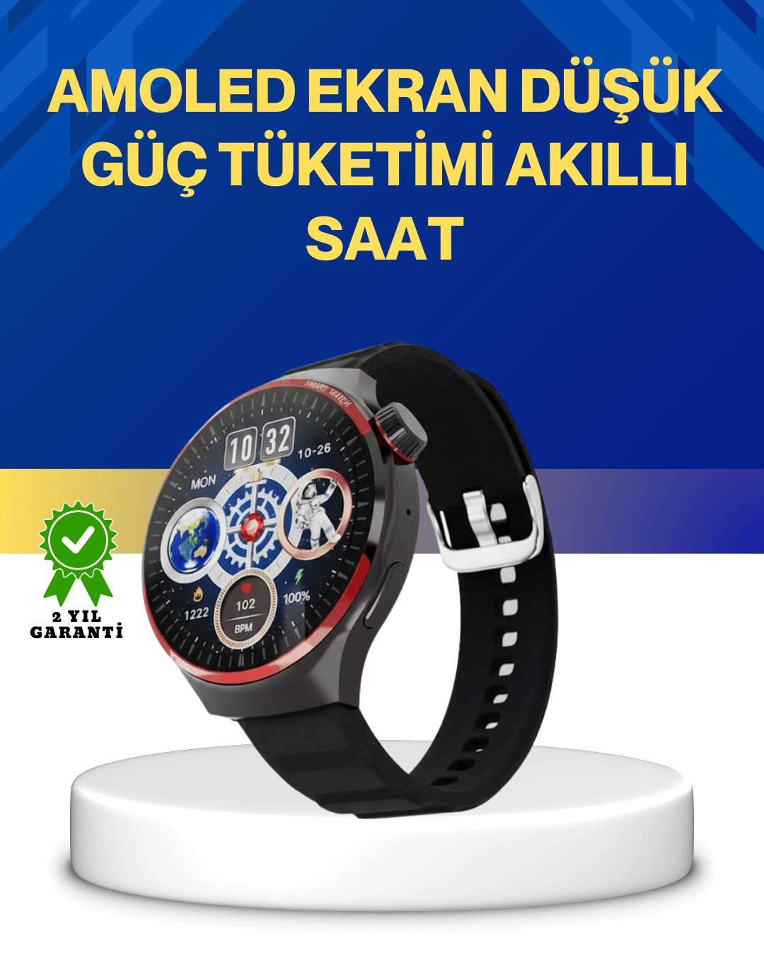 Bluetooth Arama Özellikli Akıllı Saat Suya Dayanıklı