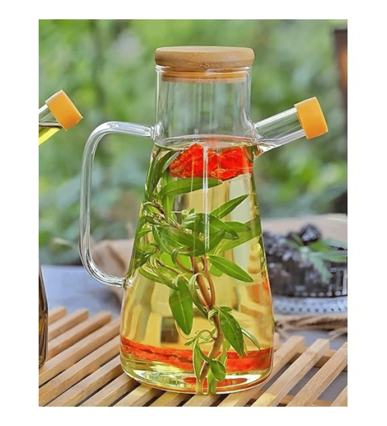 Borosilikat Cam 900 ml. Yağdanlık
