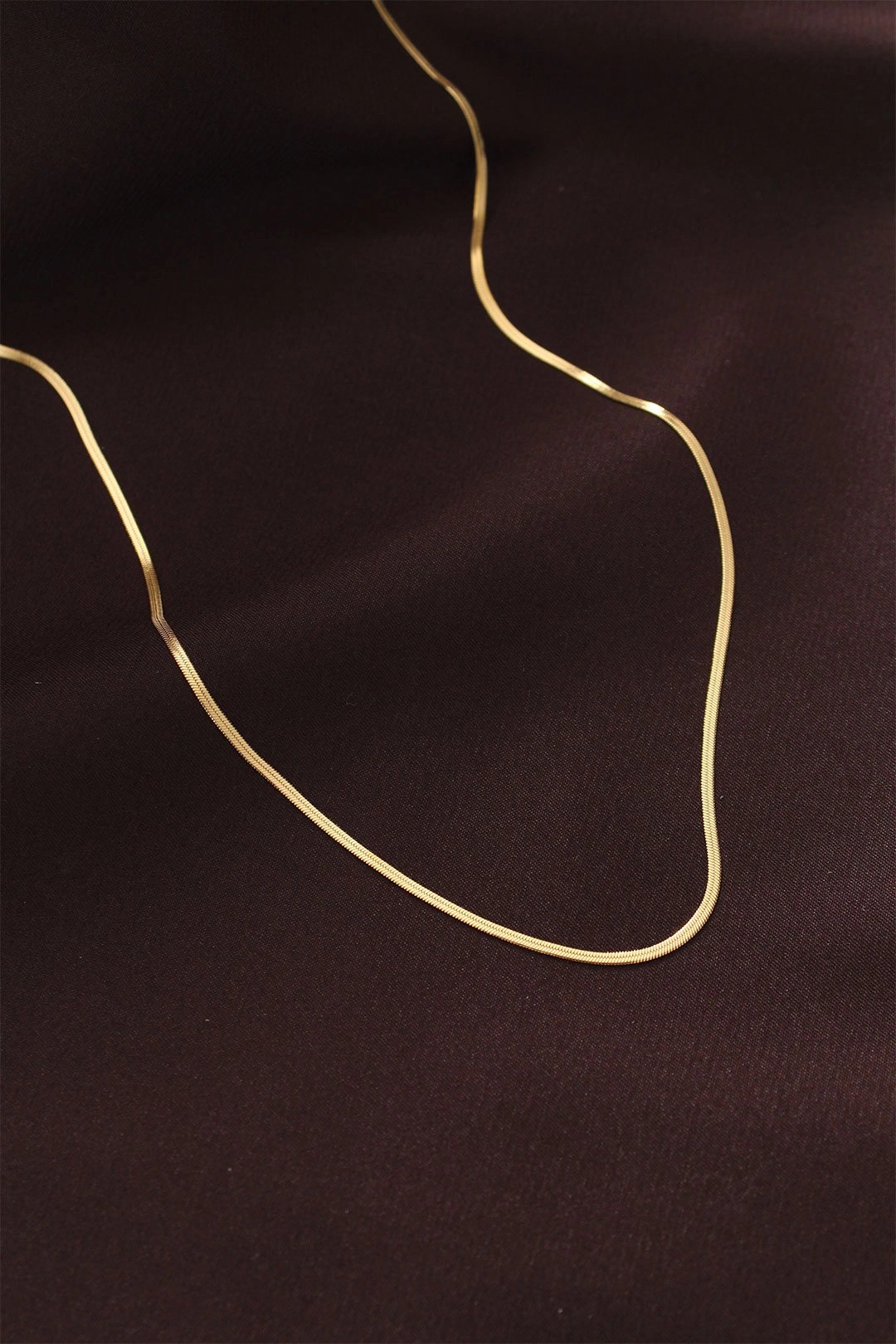 Çelik Gold Renk 60 cm İnce İtalyan Zincir Kolye