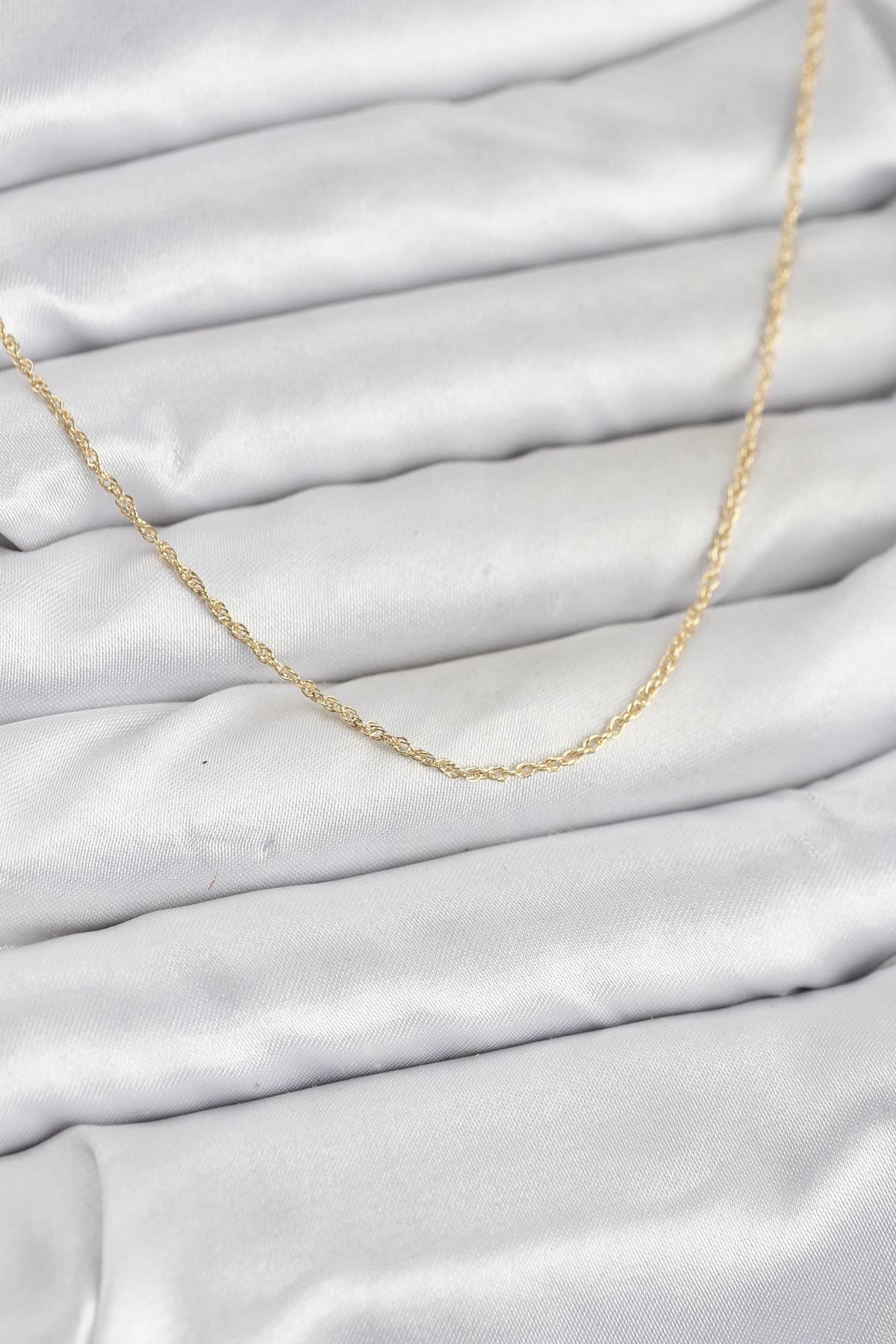 CM 14K Gold Renk Burgu Model 60 cm Kadın Kolye