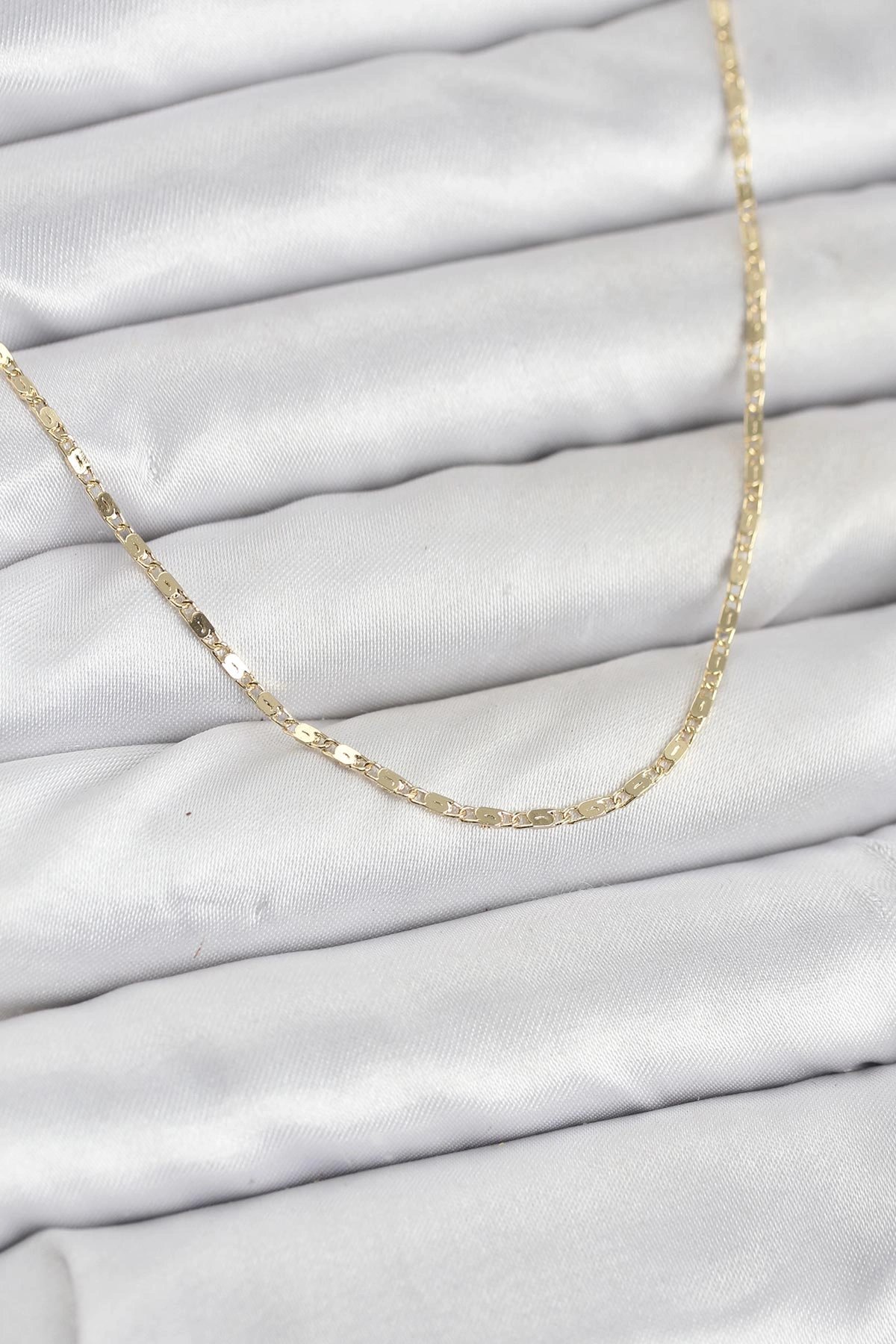 CM 14K Gold Renk Ezme Zincir Model 60 cm Kadın Kolye
