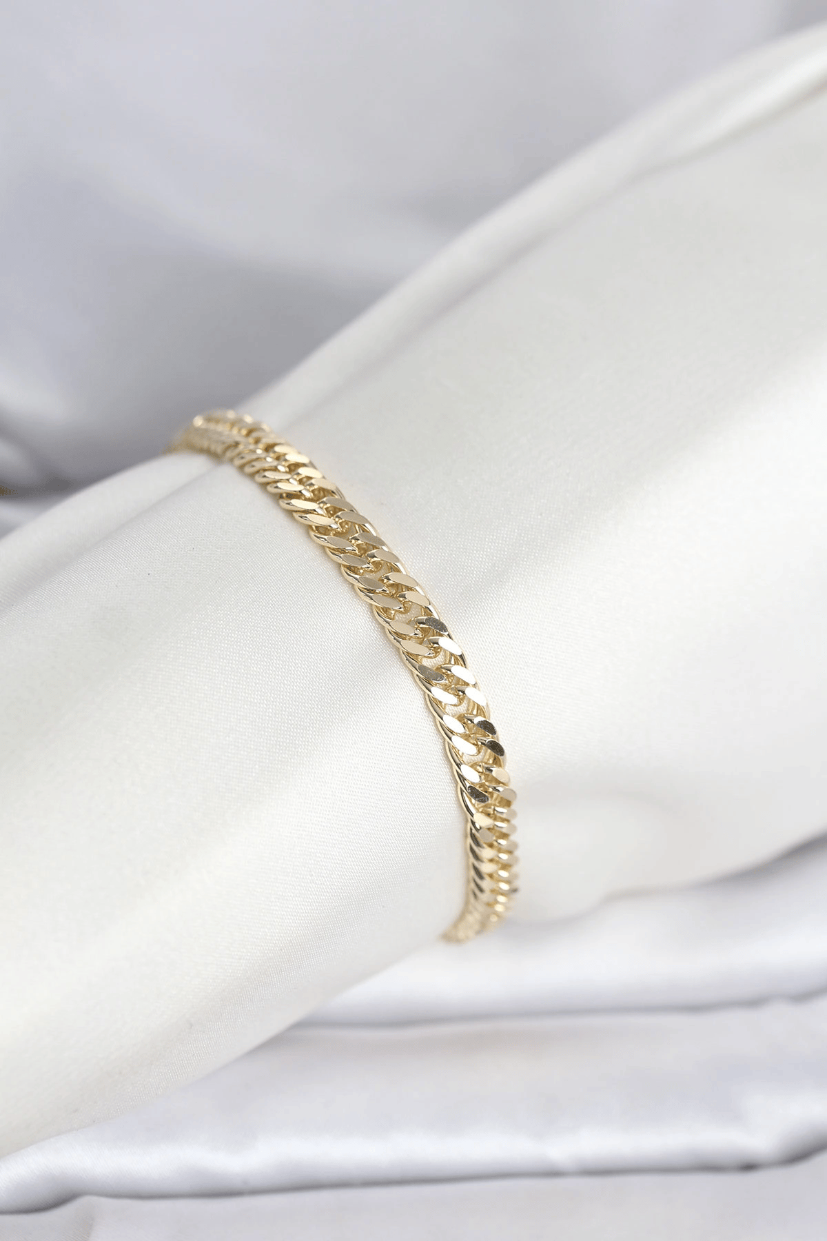 CM 14K Gold Renk Kalın Zincir Model Kadın Bileklik