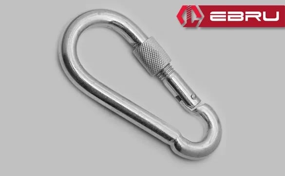 Ebru Vidalı Karabina, Kanca, Çengel 10mm - 25 Adet