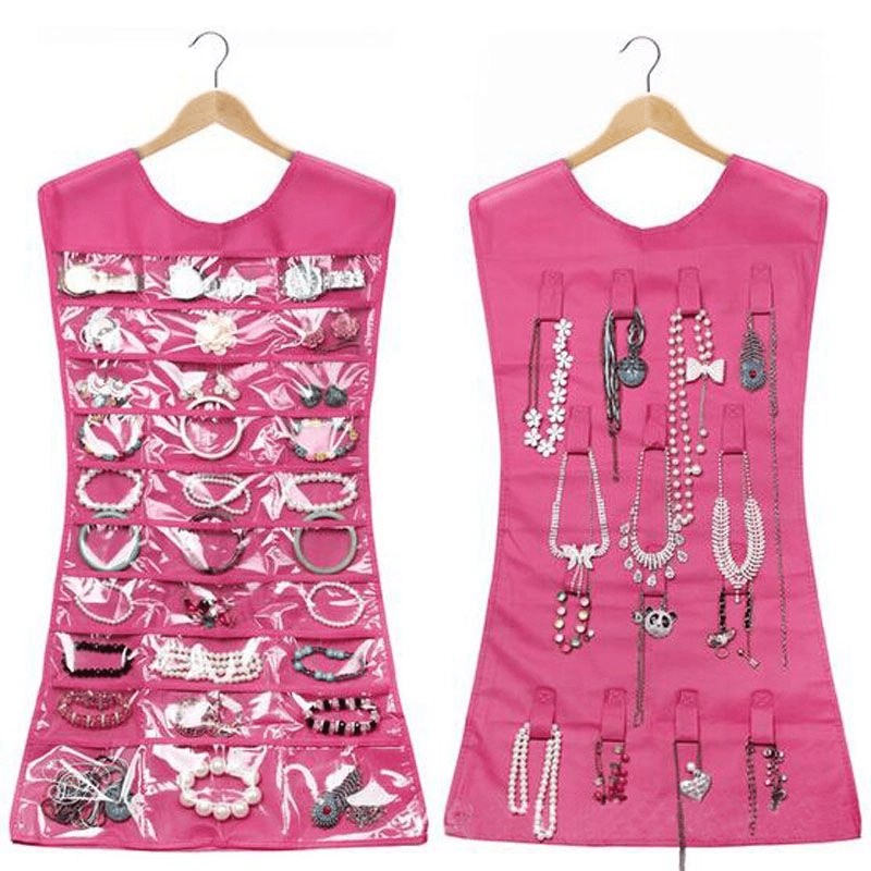 Elbise Şeklinde Takı Organizeri - Pembe