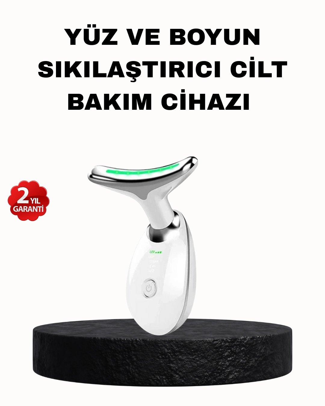 EMS Mikro Akım Yüz ve Boyun Sıkılaştırıcı Cihaz 7000 VPM Titreşim Isı Terapili