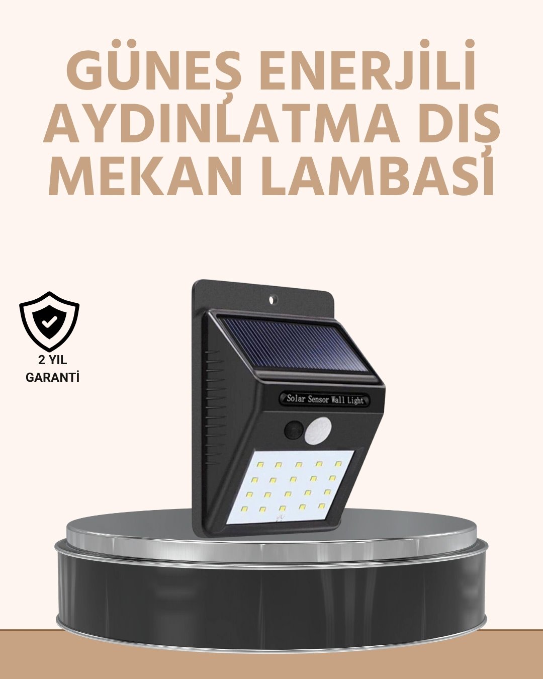 Enerji Tasarruflu ve Otomatik Sensörlü LED Güneş Işığı – Dış Mekan Uyumlu