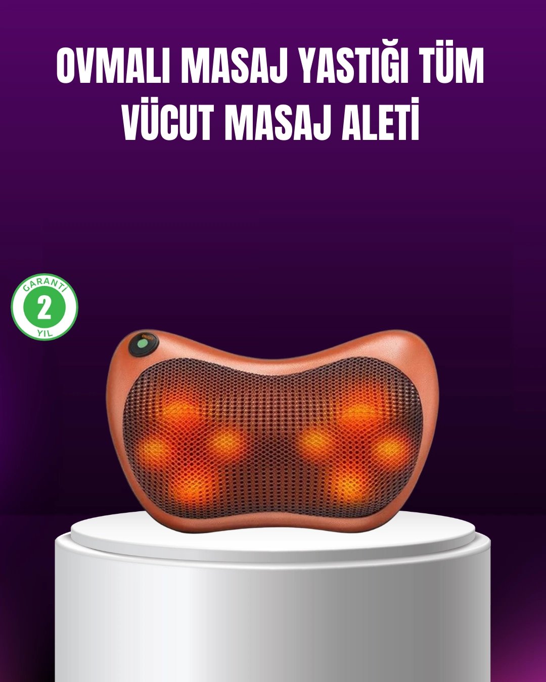 Ergonomik Derin Yoğurmalı Boyun Bel Sırt Masaj Cihazı Priz Çakmak Girişli