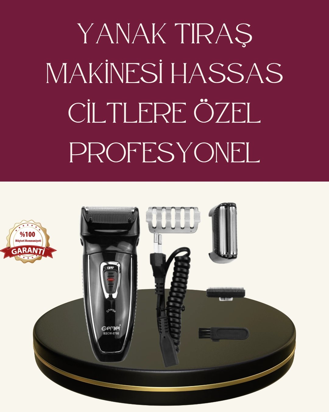 Erkekler İçin Folyo Başlıklı Tıraş Makinesi