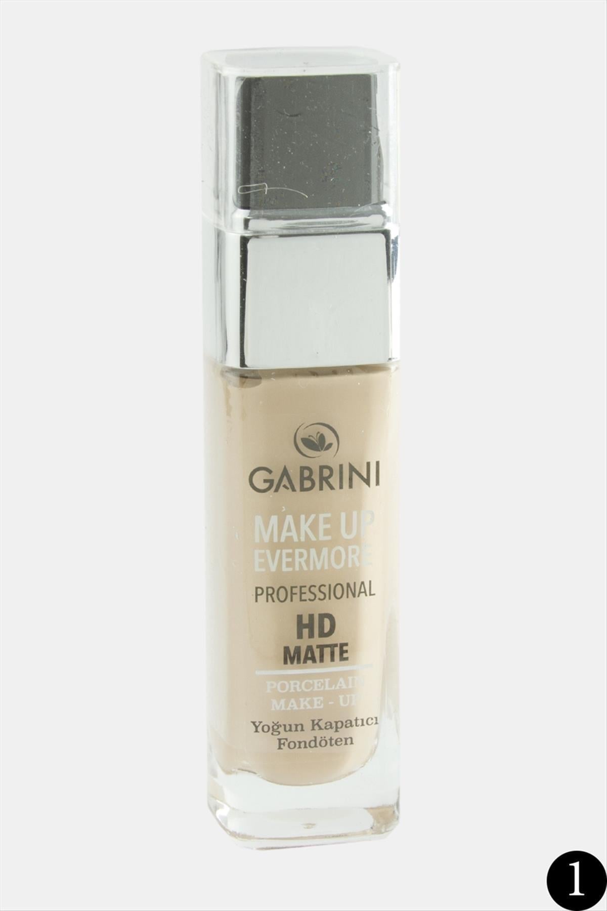 Gabrini Make Up Evermore cam şişe yoğun kapatıcı Foundation