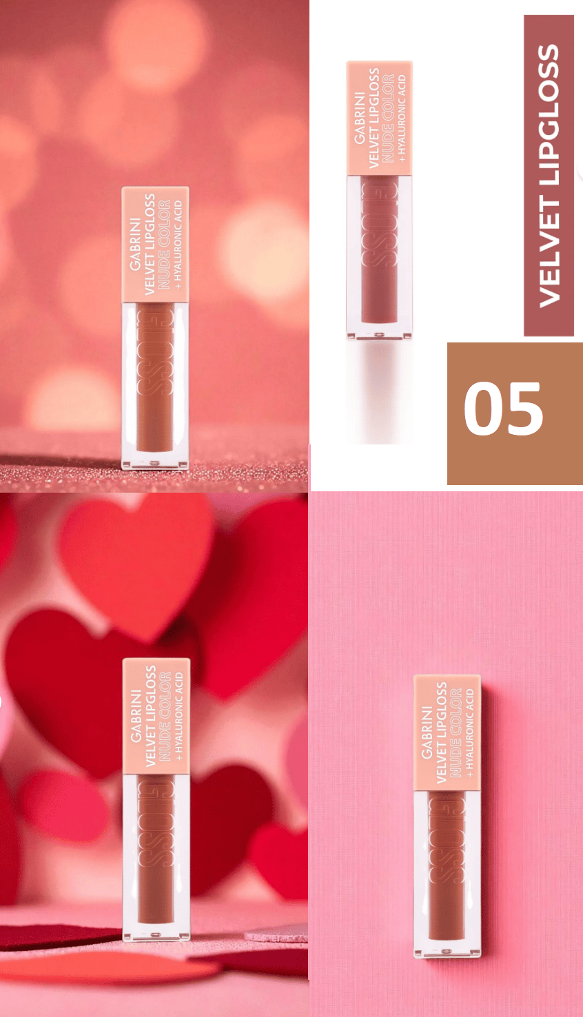 Gabrini Velvet Lipgloss Nude Color 05