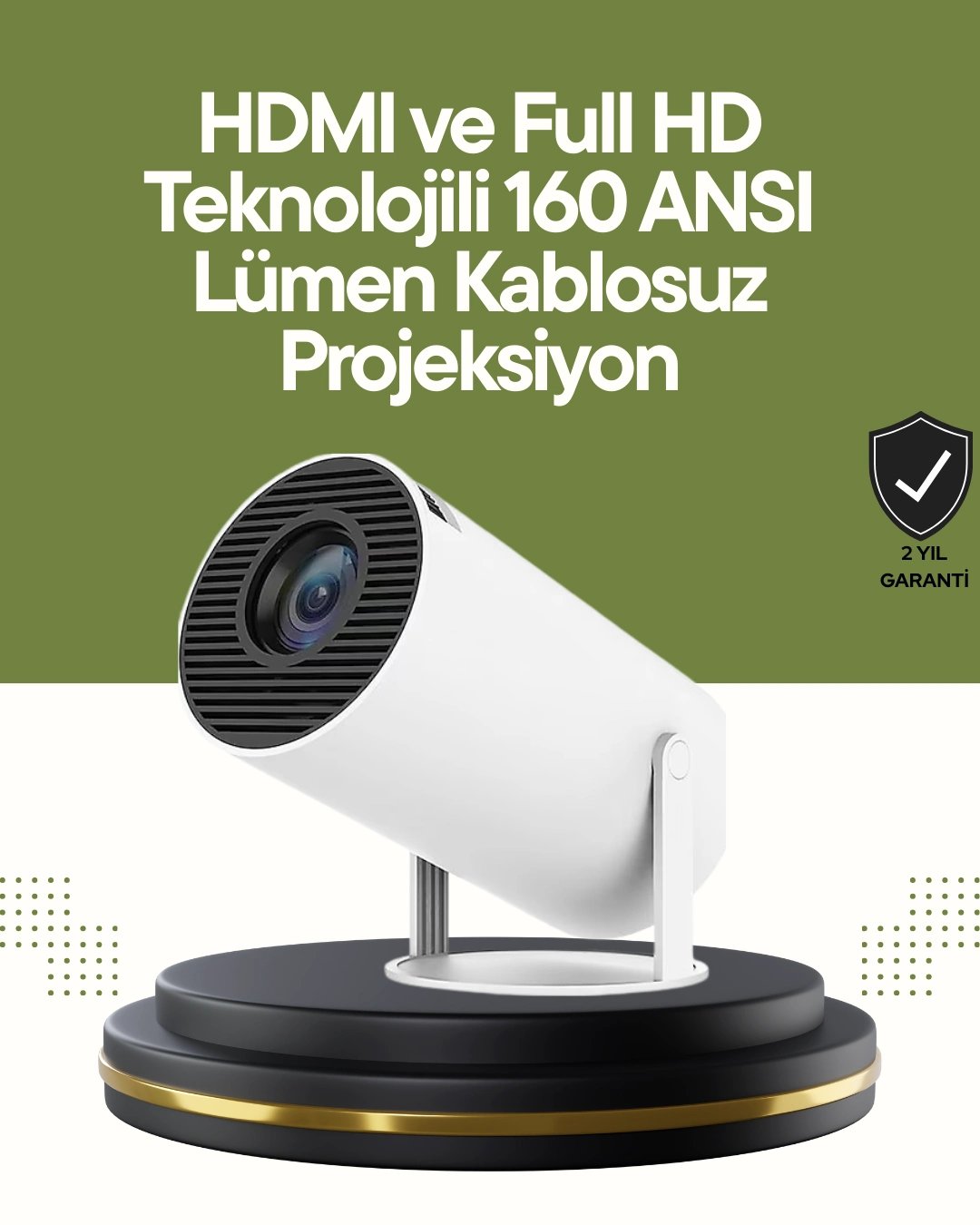 HDMI ve USB Girişli Uzun Ömürlü Ampullü Projeksiyon