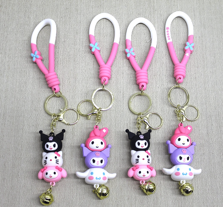Hello Kitty Ve Arkadaşları Silikon Anahtarlık