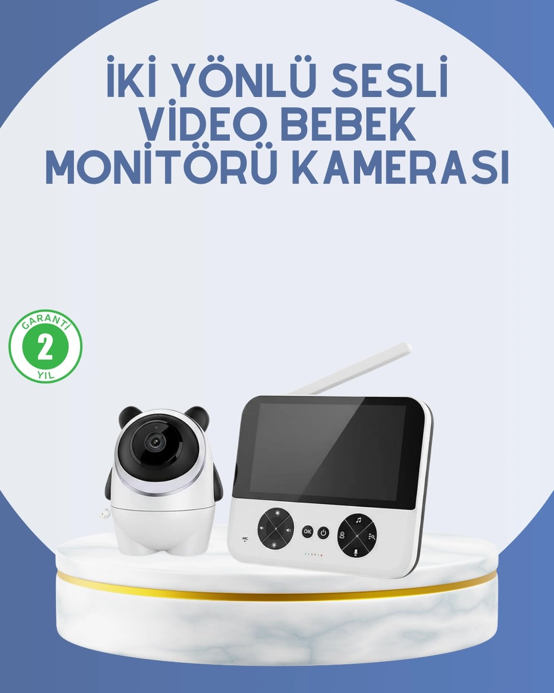 Kablosuz Bebek Monitörü 720P Görüntü ve Geniş Ekran