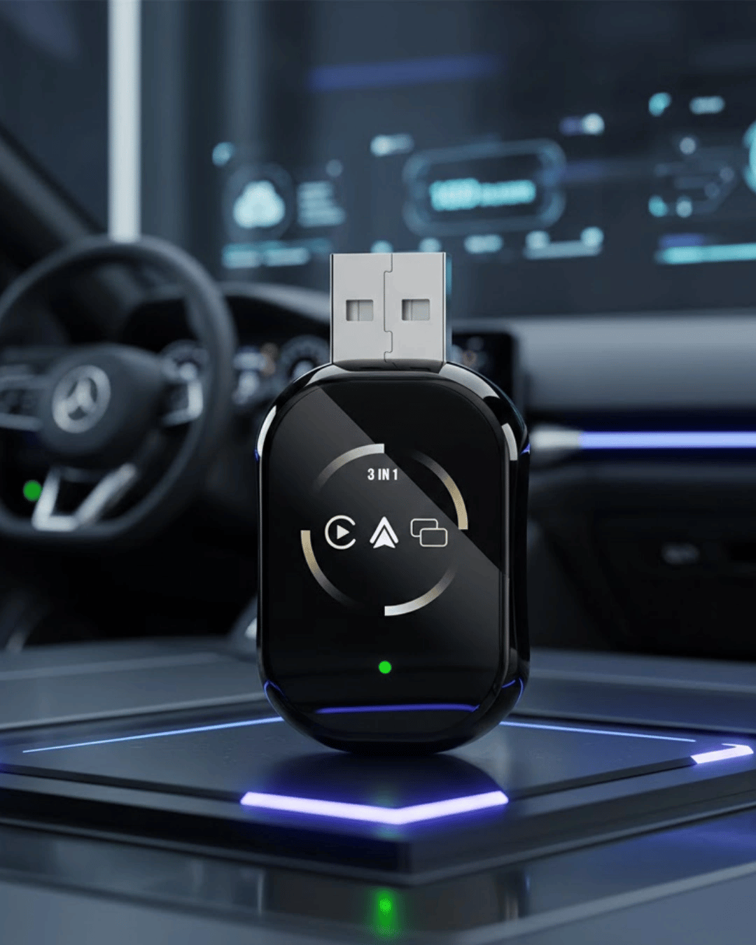 Kablosuz CarPlay ve Android Auto Adaptörü Tak Çalıştır Kullanım