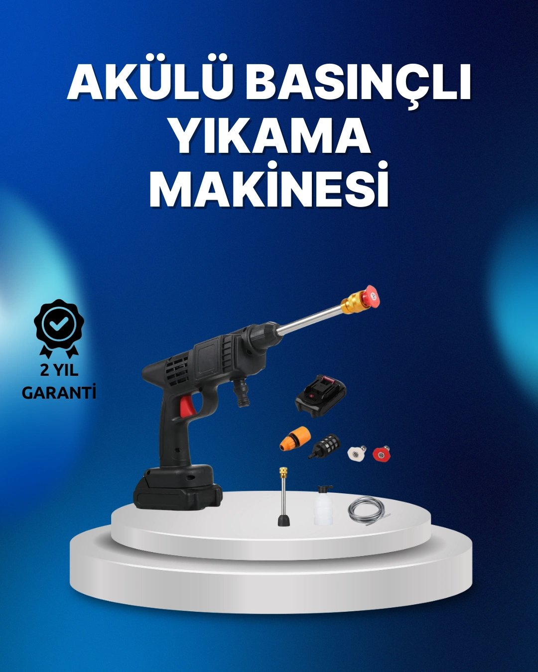 Kablosuz Taşınabilir Basınçlı Yıkama Tabancası Köpük Şişeli