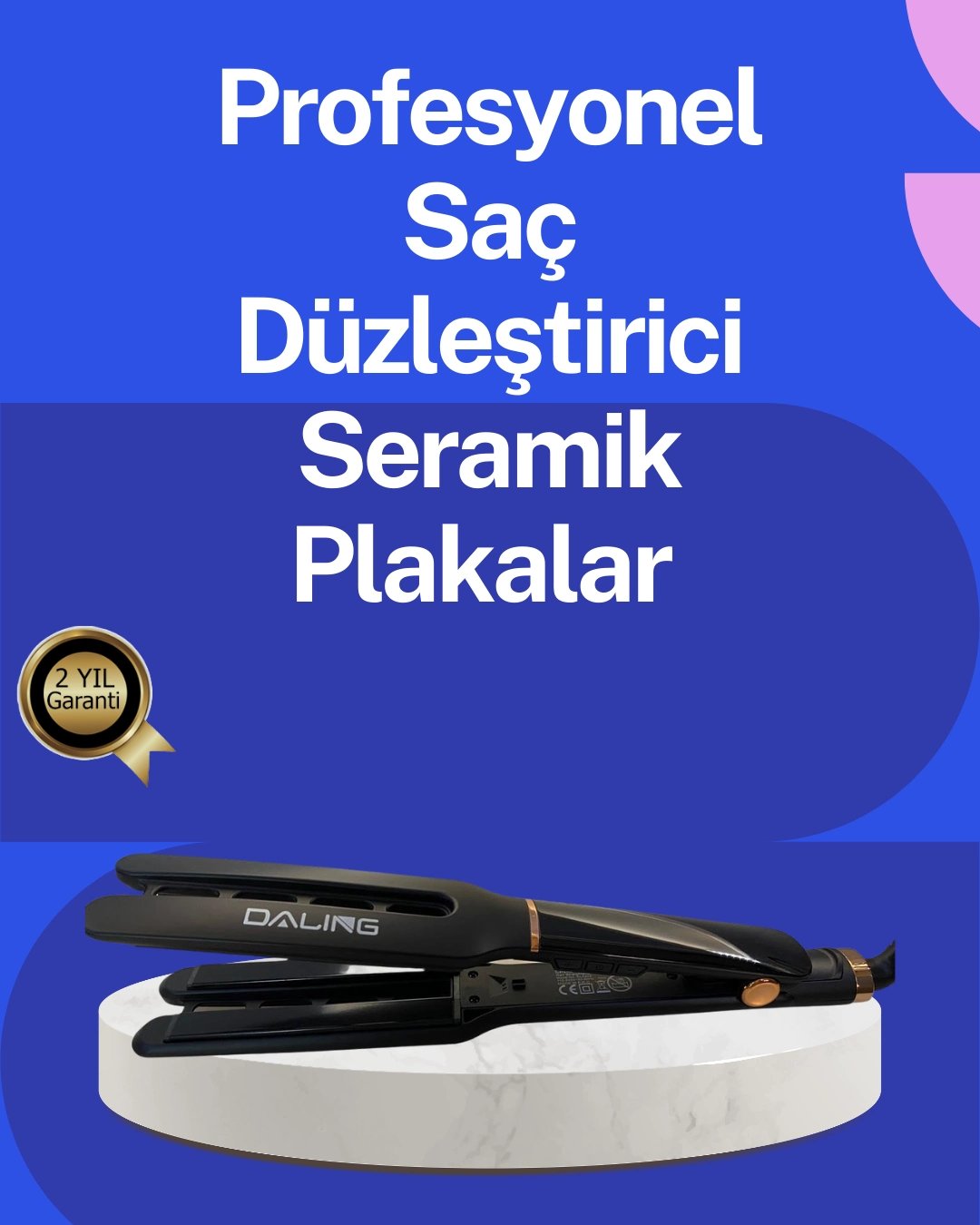 Kadın Saç Düzleştirici Seyahat Dostu 5 Kademeli Isı Kontrolü