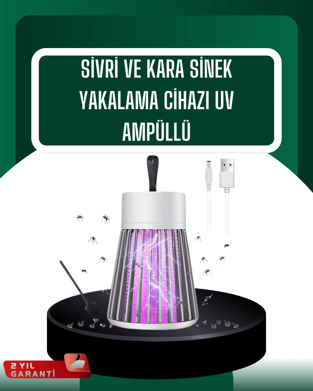 Kamp ve Bahçe İçin Şarjlı Böcek Kovucu Lamba