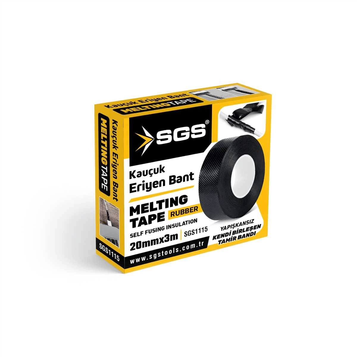 KAUÇUK ERİYEN BANT 20MM X 3 METRE