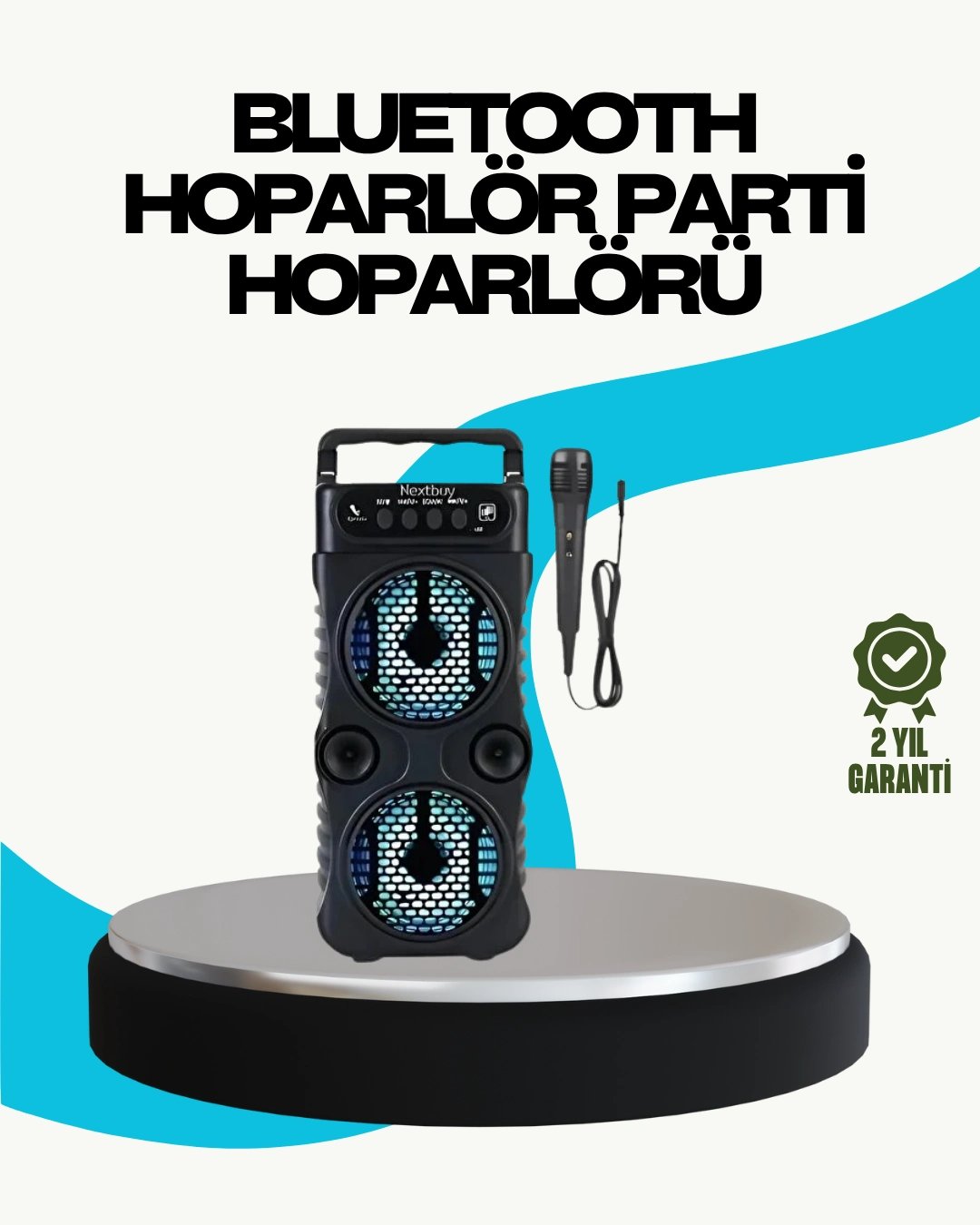LED Işıklı Kablosuz Hoparlör – Bluetooth, FM Radyolu, Taşınabilir Şarjlı