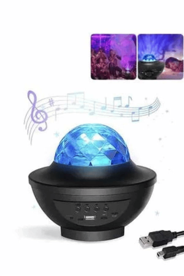 Masa ve Gece Lambası Renkli Projektör Işıklı Disko Topu Bluetooth Hoparlör
